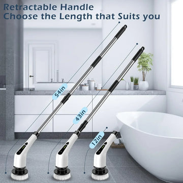 Electric Spin Scrubber 7-in-1 with 54" Adjustable Handle