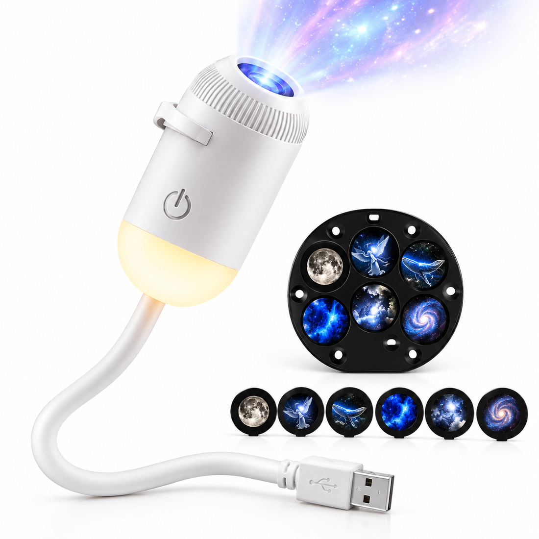 2-in-1 Galaxy Projector Night Lamp